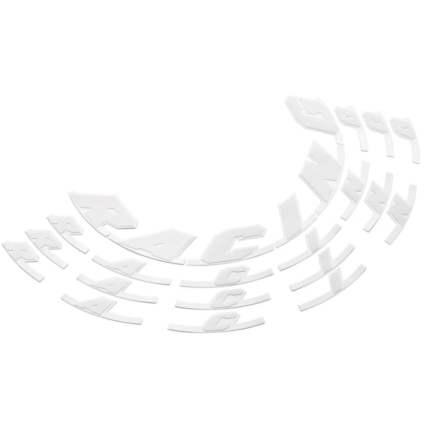 White Racing Rim Sticker Kit